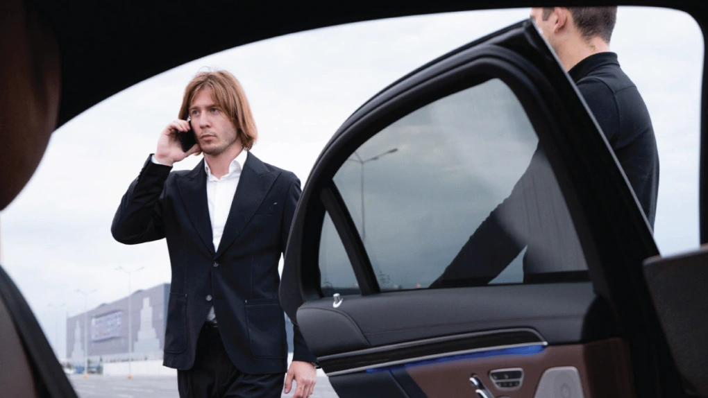 Luxury car service pickup at LAX airport in Los Angeles